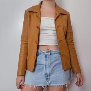 Leather Blazer Jacket
